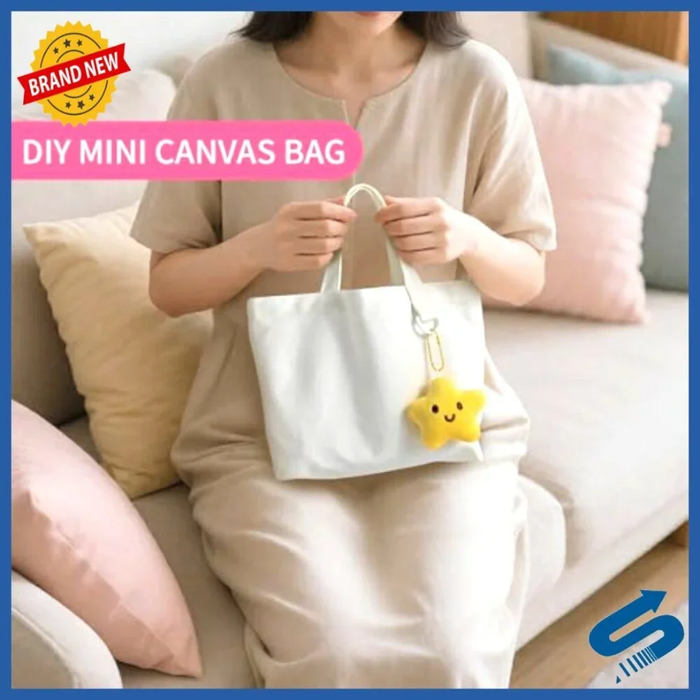 Mini Canvas Tote Bags Bulk DIY Sublimation Reusable Cute Totes